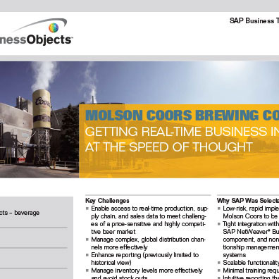 SAP <strong>Success Story</strong><br />Molson Coors